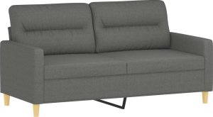 vidaXL vidaXL Sofa 2-osobowa, ciemnoszara, 140 cm, tapicerowana tkaniną 2