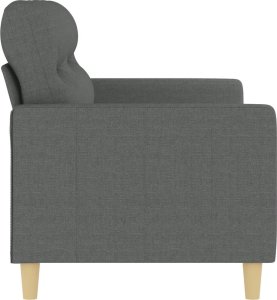 vidaXL vidaXL Sofa 2-osobowa, ciemnoszara, 140 cm, tapicerowana tkaniną 4