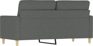 vidaXL vidaXL Sofa 2-osobowa, ciemnoszara, 140 cm, tapicerowana tkaniną 5