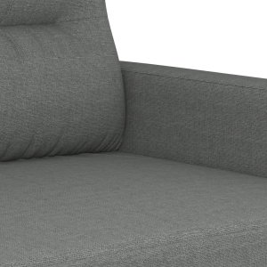 vidaXL vidaXL Sofa 2-osobowa, ciemnoszara, 140 cm, tapicerowana tkaniną 6