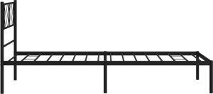 vidaXL vidaXL Metalowa rama łóżka z wezgłowiem, czarna, 107x203 cm 6