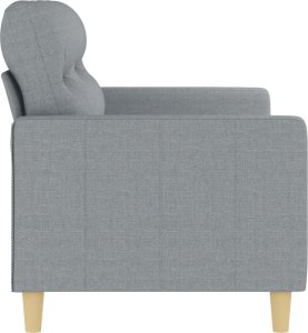 vidaXL vidaXL Sofa 2-osobowa, jasnoszara, 140 cm, tapicerowana tkaniną 4