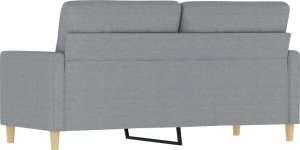 vidaXL vidaXL Sofa 2-osobowa, jasnoszara, 140 cm, tapicerowana tkaniną 5
