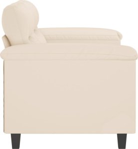 vidaXL vidaXL Sofa 2-osobowa, beżowy, 120 cm, obity mikrofibrą 4