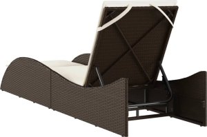 vidaXL vidaXL Leżanka z poduszką, brązowa, 60x205x73, polirattan 6