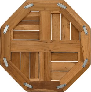 vidaXL vidaXL Blat do stolika, 40x40x2,5 cm, ośmiokątny, lite drewno tekowe 5