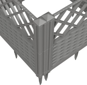 vidaXL vidaXL Donica ogrodowa na kołkach, jasnoszara, 123,5x43,5x43,5 cm, PP 7