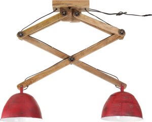 Lampa sufitowa vidaXL vidaXL Lampa sufitowa, 25 W, postarzany czerwony, 29x18x85 cm, E27 3