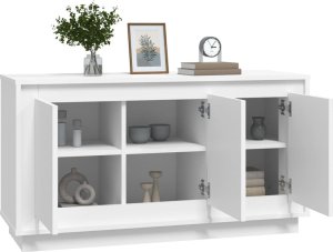 vidaXL Szafka, biała, 102x35x55 cm 4