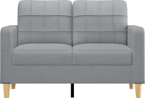 vidaXL vidaXL Sofa 2-osobowa, jasnoszara, 120 cm, tapicerowana tkaniną 3