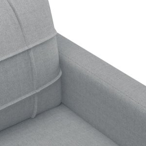 vidaXL vidaXL Sofa 2-osobowa, jasnoszara, 120 cm, tapicerowana tkaniną 6