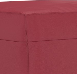 vidaXL vidaXL Podnóżek, winna czerwień, 70x55x41 cm, sztuczna skóra 5