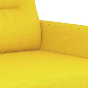 vidaXL vidaXL Sofa 2-osobowa, jasnożółta, 120 cm, tapicerowana tkaniną 6