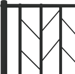 vidaXL vidaXL Metalowa rama łóżka z wezgłowiem i zanóżkiem, czarna, 150x200cm 8