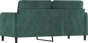 vidaXL vidaXL Sofa 2-osobowa, ciemnozielona, 140 cm, tapicerowana aksamitem 5