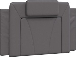 vidaXL vidaXL Poduszka na wezgłowie, szara, 90 cm, sztuczna skóra 2