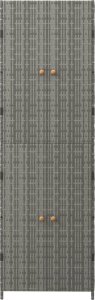 Szafa ogrodowa vidaXL Szafka ogrodowa, szara, 59x40x180 cm, rattan PE 4