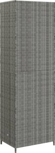 Szafa ogrodowa vidaXL Szafka ogrodowa, szara, 59x40x180 cm, rattan PE 6