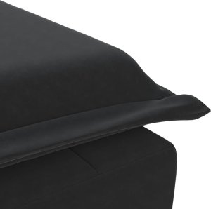 vidaXL vidaXL Szezlong masujący z wałkiem, czarny, aksamitny 8