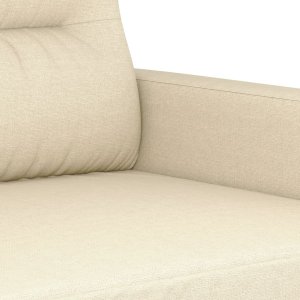 vidaXL 3-osobowa sofa, kremowa, 180 cm, tapicerowana tkaniną 6