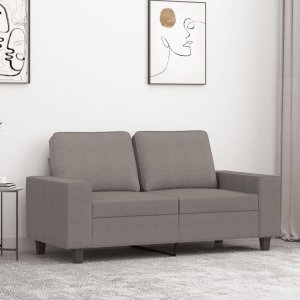 vidaXL vidaXL Sofa 2-osobowa, kolor taupe, 120 cm, tapicerowana tkaniną 1