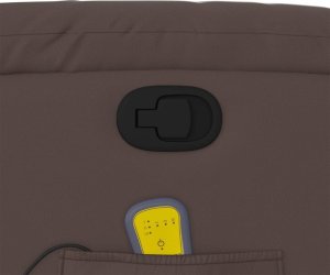 vidaXL vidaXL Rozkładany fotel masujący, brązowy, obity sztuczną skórą 10