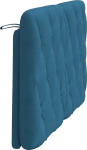 vidaXL vidaXL Poduszka na wezgłowie, niebieska, 140 cm, aksamitna 6