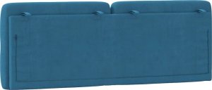 vidaXL vidaXL Poduszka na wezgłowie, niebieska, 140 cm, aksamitna 7