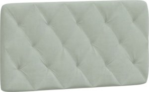 vidaXL Poduszka na wezgłowie, jasnoszara, 100 cm, aksamitna 2