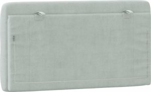 vidaXL Poduszka na wezgłowie, jasnoszara, 100 cm, aksamitna 7