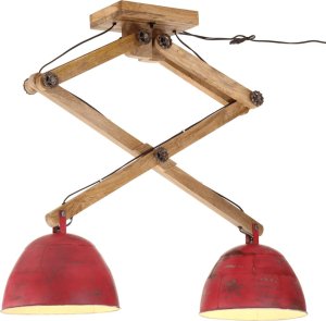 Lampa sufitowa vidaXL Lampa sufitowa, 25 W, postarzany czerwony, 29x18x85 cm, E27 1