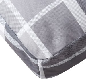 vidaXL Poduszka na paletę, szara krata, 60x40x12 cm, tkanina 7