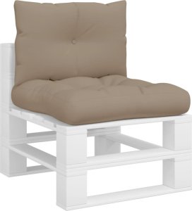 vidaXL Poduszki na sofę z palet, 2 szt., kolor taupe, tkanina 3