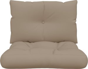 vidaXL Poduszki na sofę z palet, 2 szt., kolor taupe, tkanina 5