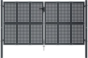 vidaXL vidaXL Brama ogrodowa, antracytowa, 300x200 cm, stal 3