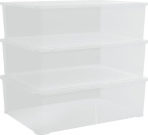 vidaXL vidaXL Plastikowe pojemniki do przechowywania, 3 szt, 25L, sztaplowane 2