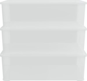 vidaXL vidaXL Plastikowe pojemniki do przechowywania, 3 szt, 25L, sztaplowane 3