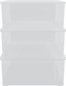 vidaXL vidaXL Plastikowe pojemniki do przechowywania, 3 szt, 25L, sztaplowane 4
