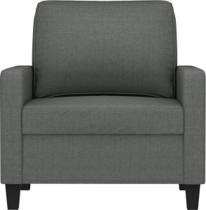 vidaXL vidaXL Fotel, ciemnoszary, 60 cm, obity tkaniną 3