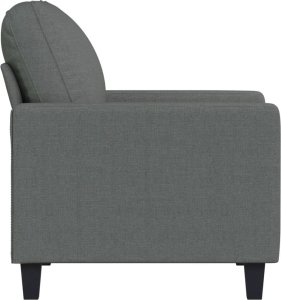 vidaXL vidaXL Fotel, ciemnoszary, 60 cm, obity tkaniną 4