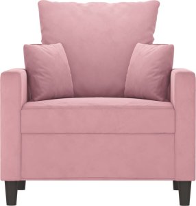 vidaXL vidaXL Fotel, różowy, 60 cm, obity aksamitem 3