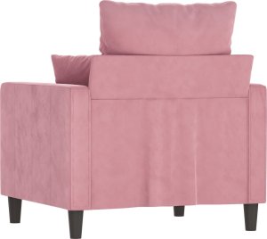 vidaXL vidaXL Fotel, różowy, 60 cm, obity aksamitem 5