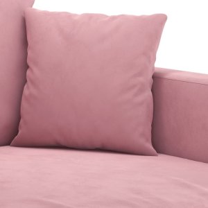 vidaXL vidaXL Fotel, różowy, 60 cm, obity aksamitem 6