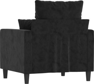 vidaXL vidaXL Fotel, czarny, 60 cm, obity aksamitem 5