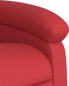 vidaXL Podnoszony fotel masujący, rozkładany, czerwony 10
