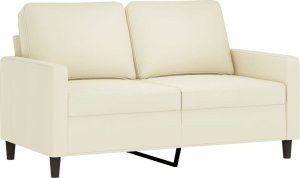 vidaXL vidaXL Sofa 2-osobowa, kremowy, 120 cm, tapicerowana aksamitem 2