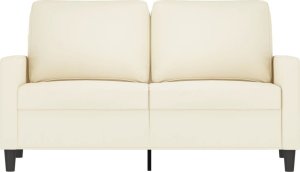 vidaXL vidaXL Sofa 2-osobowa, kremowy, 120 cm, tapicerowana aksamitem 3