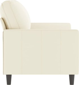 vidaXL vidaXL Sofa 2-osobowa, kremowy, 120 cm, tapicerowana aksamitem 4