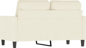 vidaXL vidaXL Sofa 2-osobowa, kremowy, 120 cm, tapicerowana aksamitem 5