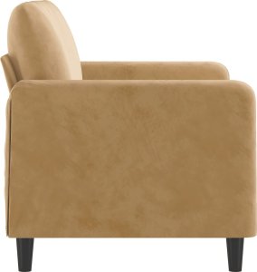 vidaXL vidaXL Sofa 2-osobowa, brązowy, 120 cm, tapicerowana aksamitem 4